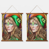 Tapisserie Suspendue Jovial Jade Femme St. Patrick's Day (Double)