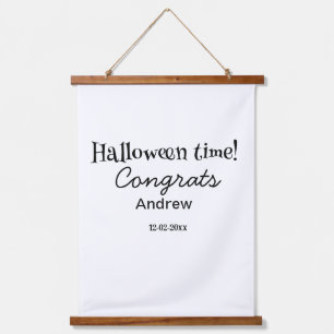 Tapisserie Suspendue Joyeux Halloween félicitations nom date année dipl