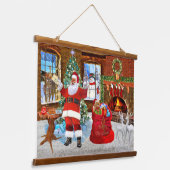 Tapisserie Suspendue Joyeux Noël de Père Noël (Angulaire)