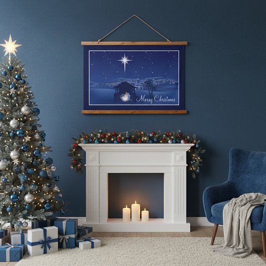 Tapisserie Suspendue Joyeux Noël Nativité