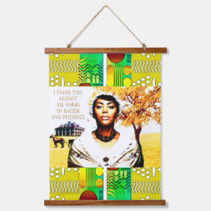 Tapisserie Suspendue Juneteenth Liberté — Craie Vintage & Aquarelle