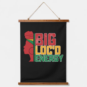 Tapisserie Suspendue Junetten Big Loc'd Energy Black Freedom