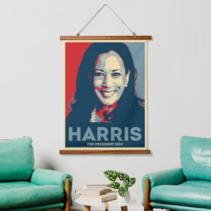 Tapisserie Suspendue Kamala Harris Pour Président 2024