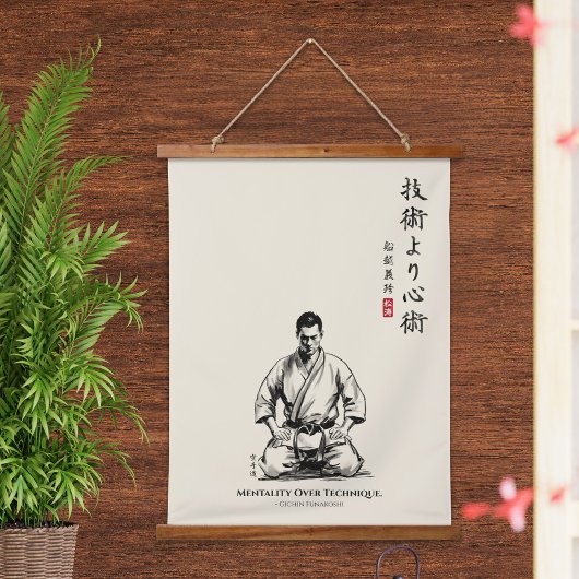 Tapisserie Suspendue Karate 5th Precept - Mentality Over Technique