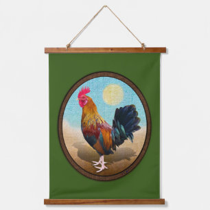 Tapisserie Suspendue Key West - Coq Gitan Ovale Vintage