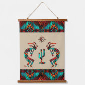 Tapisserie Suspendue Kokopelli Et Cactus (Recto)