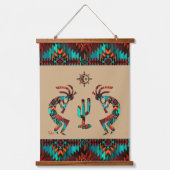 Tapisserie Suspendue Kokopelli Et Cactus (Recto)