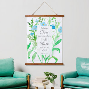 Tapisserie Suspendue La Bible Écriture Ésaïe 12 Confiance Et Ne Pas Avo
