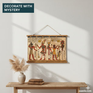 Tapisserie Suspendue La carte de l'âme : Les divinités du papyrus du mo