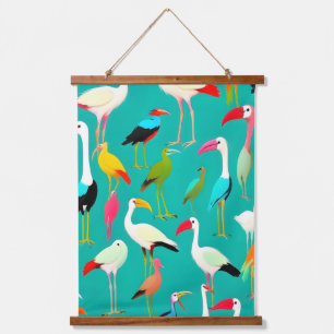 Tapisserie Suspendue La danse des couleurs des oiseaux