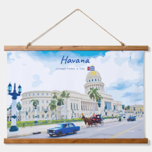 Tapisserie Suspendue La Havane, Cuba - Âme Classique Vintage