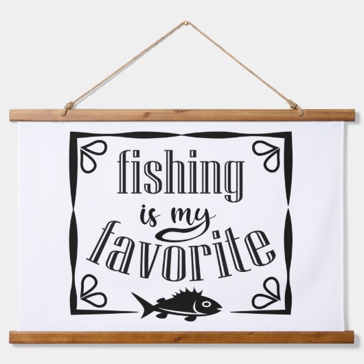 Tapisserie Suspendue La pêche est ma citation préférée (Devant)