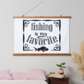 Tapisserie Suspendue La pêche est ma citation préférée (Chambre à coucher)