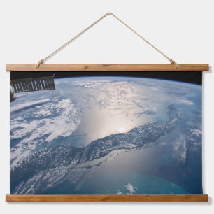 Tapisserie Suspendue La Station Spce Internationale Au-Dessus De L'Atla