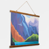 Tapisserie Suspendue Lac bleu (Angulaire)