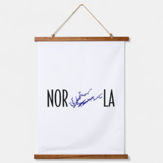 Tapisserie Suspendue Lac Norris Tennessee Noir Bleu Rivage Art