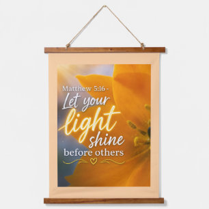 Tapisserie Suspendue Laissez votre lumière briller ! Écriture inspirant