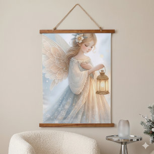 Tapisserie Suspendue Lanterne d'ange céleste d'hiver de réconfort