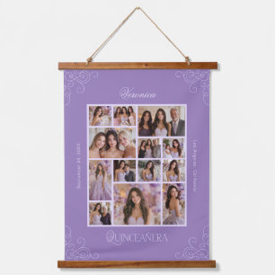 Tapisserie Suspendue Lavender Photo Collage Keepsaké Quinceanera