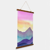 Tapisserie Suspendue Layered Watercolor Mountains (Angulaire)