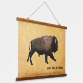 Tapisserie Suspendue Le Bison De Galage Sur Papier Ancien (Angulaire)