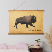 Tapisserie Suspendue Le Bison De Galage Sur Papier Ancien (Chambre à coucher)