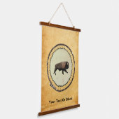Tapisserie Suspendue Le Bison De Galage Sur Papier Ancien (Angulaire)
