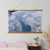 Tapisserie Suspendue Le Cratère Manicouagan Et Le Saint-Laurent (Chambre à coucher)