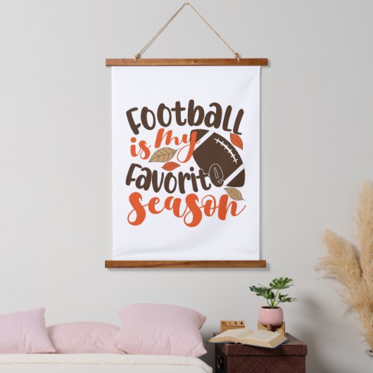 Tapisserie Suspendue Le football est ma saison préférée (Chambre à coucher)