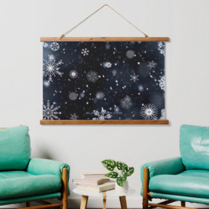 Tapisserie Suspendue Le Noël de SlipperyJoe, hiver magique paisible à