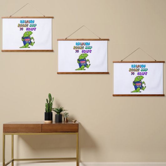 Tapisserie Suspendue Lecture Des Livres Aide À Former Les Esprit (Asymétrique)