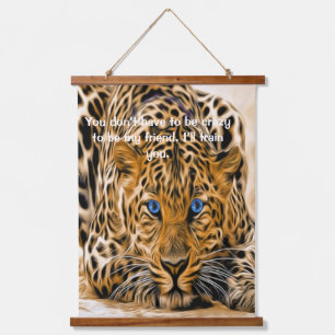 Tapisserie Suspendue Leopard des yeux bleus