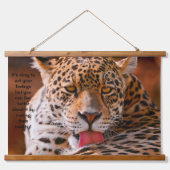 Tapisserie Suspendue Leopard nettoie ses pattes (Devant)