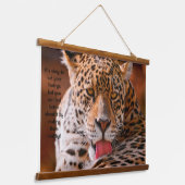 Tapisserie Suspendue Leopard nettoie ses pattes (Angulaire)