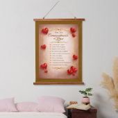 Tapisserie Suspendue Les Dix Commandements de l'Amour (Chambre à coucher)