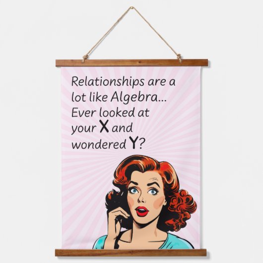 Tapisserie Suspendue Les relations sont comme Algebra Funny Quip (Recto)