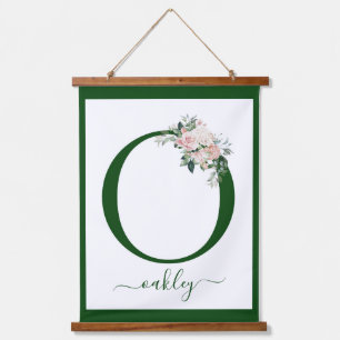 Tapisserie Suspendue Lettre O Florale Monogramme