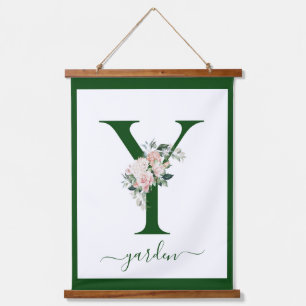 Tapisserie Suspendue Lettre Y Florale Monogramme