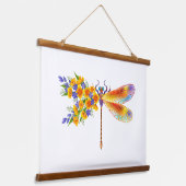 Tapisserie Suspendue libellule de fleurs jaunes (Angulaire)