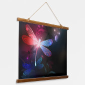 Tapisserie Suspendue libellule rouge brillante (Angulaire)