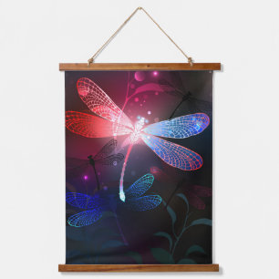Tapisserie Suspendue libellule rouge brillante