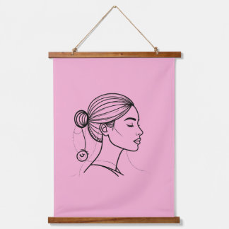 Tapisserie Suspendue Ligne de femme élégante