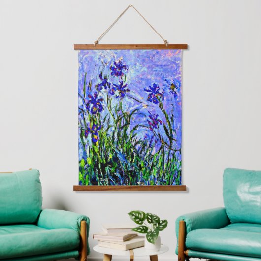 Tapisserie Suspendue Lilac Irises par Claude Monet (Salon)