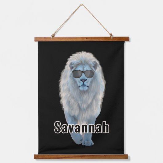 Tapisserie Suspendue Lion blanc (Recto)