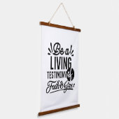 Tapisserie Suspendue Living Testimony Bible Quote Christian Motivation (Angulaire)