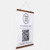 Tapisserie Suspendue Logo de l'entreprise et code QR  (Angulaire)