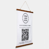 Tapisserie Suspendue Logo d'entreprise et code QR (Angulaire)