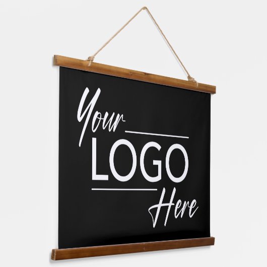 Tapisserie Suspendue Logo d'entreprise moderne noir (Angulaire)