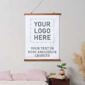 Tapisserie Suspendue Logo personnalisé simple (Chambre à coucher)