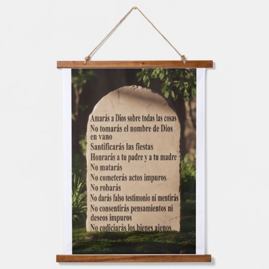 Tapisserie Suspendue Los 10 mandamientos (Recto)